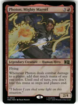 Photon, Mighty Marvel (Surge Foil) 58 Holo Commander: Marvel Super Heroes - Image 1