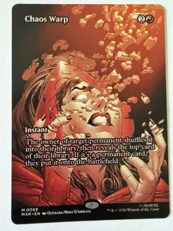 Chaos Warp #69 Borderless MTG Marvel Super Heroes Eternal NM - Image 1