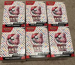 Lot of 6 Pokemon 151 Booster Bundles - Image 1