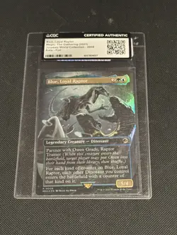 MTG Blue, Loyal Raptor (FOIL Borderless) Universes Beyond: Jurassic World Col.. - Image 1