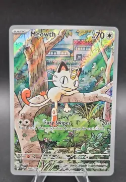 Pokemon TCG Meowth Full Art IR 106/094 Phantasmal Flames Near Mint NM - Image 1