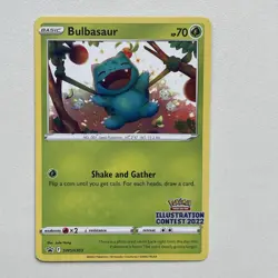 Pokemon Bulbasaur (Illustration Contest 2022) Promo SWSH303 See Pics - Image 1
