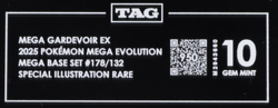 2025 Pokemon Mega Evolution 178/132 Mega Gardevoir EX SIR TAG 10 (950) - Image 3