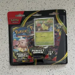 Mega Evolution: Perfect Order Pokemon TCG 3 Booster Packs (10 Cards) Chikorita - Image 1