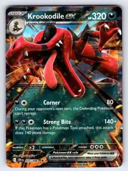 Krookodile ex 055/086 CRI Holo Double Rare Pokemon TCG 5ban Graphics NM - Image 1