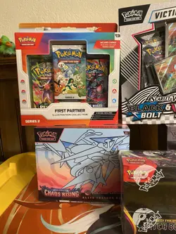 Lot of (5) Pokemon Center Pitch Black Chaos Rising ETB PC Booster Box Victini BB - Image 2