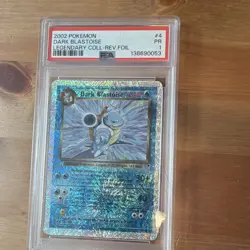 2002 Pokemon TCG Legendary Collection Dark Blastoise Reverse Holo 4/110 PSA 1 - Image 1