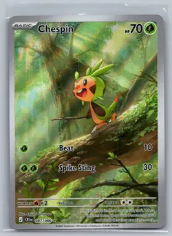 Chespin 087/086 Holo Illustration Rare Chaos Rising Pokemon Near Mint - Image 1