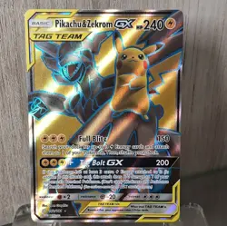 Pokemon Company Pikachu & Zekrom GX TAG TEAM Full Art Holo 162/181 SM Team Up - Image 3