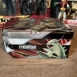 New and Factory Sealed Pokemon TCG Sword & Shield V Strikers Tin - Tyranitar V - Image 2