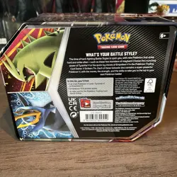 New and Factory Sealed Pokemon TCG Sword & Shield V Strikers Tin - Tyranitar V - Image 4