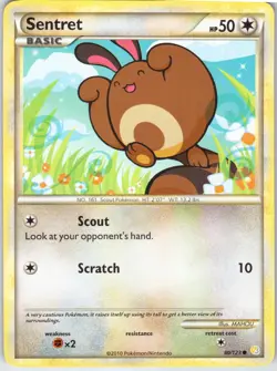 Sentret – Pokemon TCG HeartGold SoulSilver 80/123 Common HP - Image 1