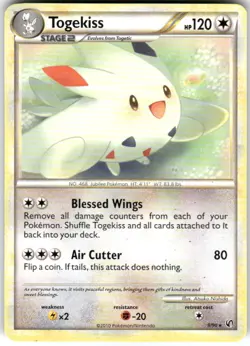 Togekiss 9/90 Holo Rare HGSS Undaunted Pokemon Moderately Played - Image 1