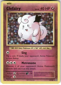 Clefairy 63/108 Holo Rare Evolutions Pokemon Lightly Played - Image 1