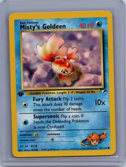 Gym Heroes Pokemon TCG Misty's Goldeen 1st Edition - Image 1