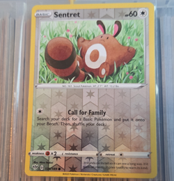 Pokemon TCG Sentret Sword & Shield Reverse Holo EN 135/189 2020 - Image 1