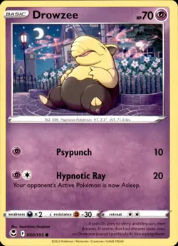 Drowzee 060/195 Pokemon Silver Tempest Common NM - Image 1