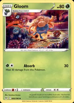 Gloom 002/196 Pokemon Lost Origin Uncommon NM - Image 1
