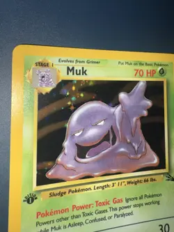 Pokemon 1999 Muk 1st Edition Holo Rare Fossil 13/62 NM+ - Image 3