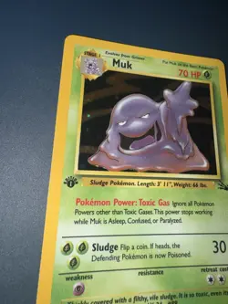 Pokemon 1999 Muk 1st Edition Holo Rare Fossil 13/62 NM+ - Image 5