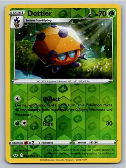 Dottler 018/202 Uncommon Sword & Shield Pokemon Reverse Holo Near Mint - Image 1