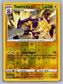 Toxtricity 107/264 Holo Rare Fusion Strike Pokemon Reverse Holo Near Mint - Image 1