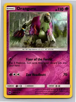 Oranguru 48/111 Rare Crimson Invasion Pokemon Reverse Holo Lightly Played - Image 1