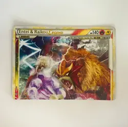 Nintendo Entei & Raikou LEGEND 90/95 Unleashed Ultra Rare Holo Eng 2010 HP140 - Image 1