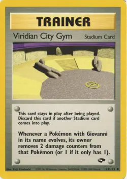 Viridian City Gym 123/132 Uncommon Gym Challenge Pokemon Unlimited Near Mint - Image 1