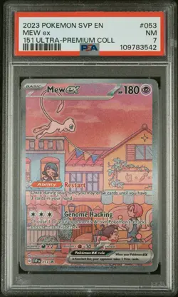 2023 Pokemon SVP EN Mew ex 053 151 UPC PSA 7 - Image 1