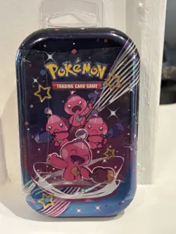 2024 Pokemon Scarlet & Violet Paldean Fates Tinkatink Mini Tin Factory Sealed - Image 1