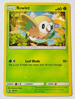 Pokemon TCG: Rowlet Black Star Promo SM153 Holo Near Mint (NM) - Image 1