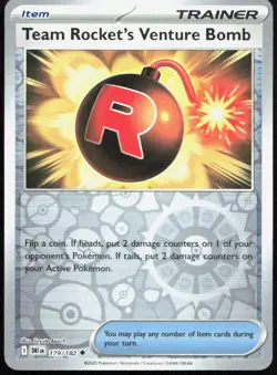 TEAM ROCKET'S VENTURE BOMB 179/182 DESTINED RIVALS POKEMON REVERSE HOLO LP - Image 1