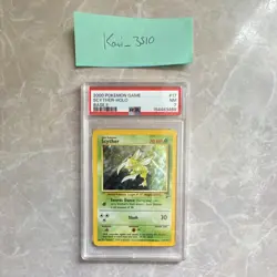 Pokemon TCG Scyther Base Set 2 Holo Rare PSA 7 017/130 2000 English - Image 1