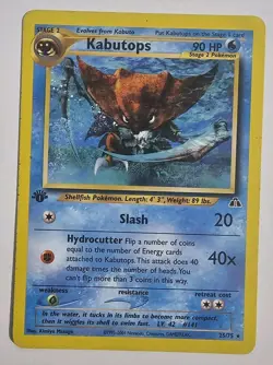 Pokemon TCG Neo Discovery Kabutops 1st Edition Non-Holo Rare Card 25/75 WOTC - Image 1