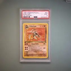 1999 Pokemon TCG Kabutops 1st Edition Fossil #24 PSA 9 Mint WOTC Non Holo Rare - Image 1