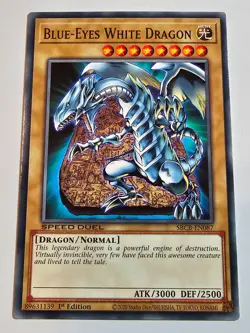 Blue-Eyes White Dragon - SBCB-EN087 - Common - 1st Edition Yugioh - Image 1