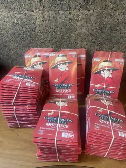 99 One Piece OP-13 Carrying On His Will Sleeved Booster Packs Factory Sealed - Image 1
