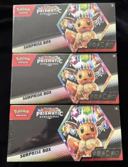 Pokemon TCG Prismatic Evolutions Surprise Box Lot of 3 - Image 1