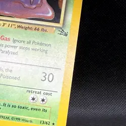 Pokemon Muk Fossil 13/62 Holo Rare LP/NM Vintage WotC 1999 TCG Unlimited - Image 2