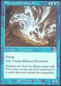 MTG magic cards 1x Blizzard Elemental Urza's Destiny Light Play, English - Image 1
