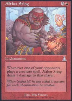 MTG magic cards 1x Aether Sting Urza's Destiny Light Play, English - Image 1