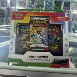 Pokemon TCG First Partner Illustration Collection Series 1 Box 3 Cards 2022 - Image 1
