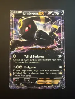 Umbreon EX 55/124 Fates Collide Ultra Rare Pokemon TCG Card 2016 ENG - Image 1
