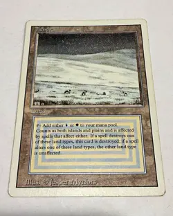Tundra MTG Dual Land Card Revised English Rare MP - Jesper Myrfors - Image 1