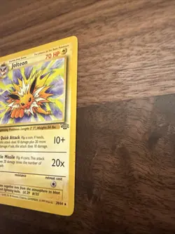 Jolteon Jungle 1999 WOTC LP Pokemon TCG Card 20/64 Non-Holo Unlimited Rare - Image 2