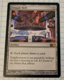 MTG Temple Bell - MAGIC 2011 (M11) Rare Artifact CARD DRAW - Image 1
