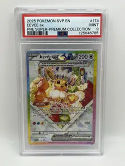 Pokemon TCG Eevee Ex PSA 9 Mint Pre Super-Premium Collection 174 - Image 1