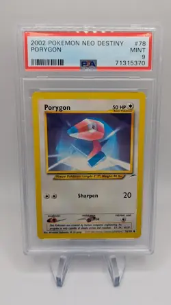 PSA 9 Mint 2002 Pokemon Card Porygon Neo Destiny Non-Holo 78 - Image 1