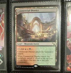 Wizards of the Coast MTG Commercial District MKM Rare Regular Land 259 EN 2024 - Image 1